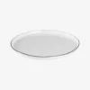 Assiette plate en porcelaine émaillée Salt Ø28 x 1,5 cm - blanc - Broste Copenhagen | Manoir Plume