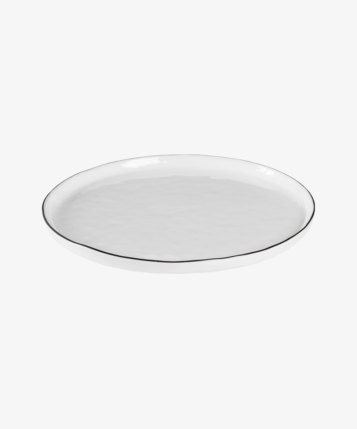 Assiette plate en porcelaine émaillée Salt Ø28 x 1,5 cm - blanc - Broste Copenhagen | Manoir Plume