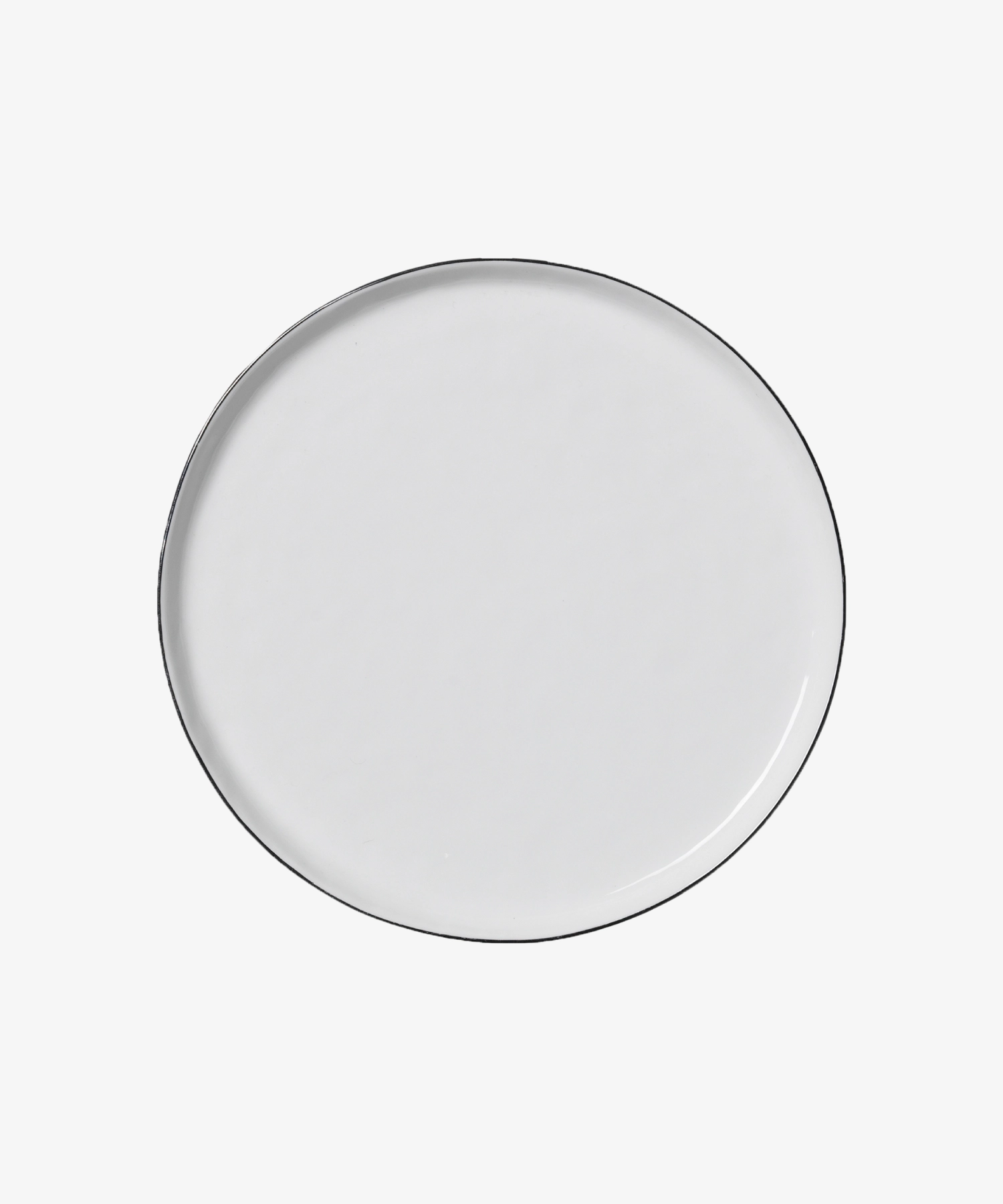 Assiette plate en porcelaine émaillée Salt Ø28 x 1,5 cm - blanc - Broste Copenhagen | Manoir Plume