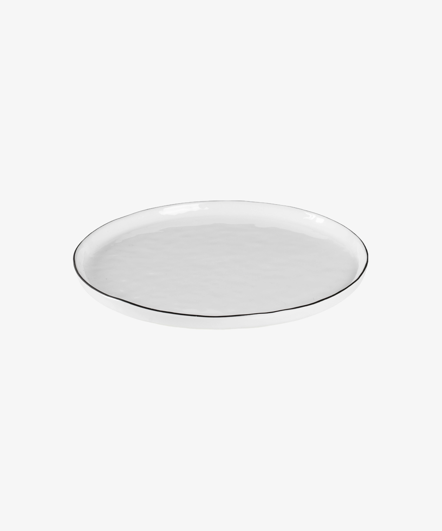 Assiette plate en porcelaine émaillée Salt - blanc - Broste Copenhagen | Manoir Plume