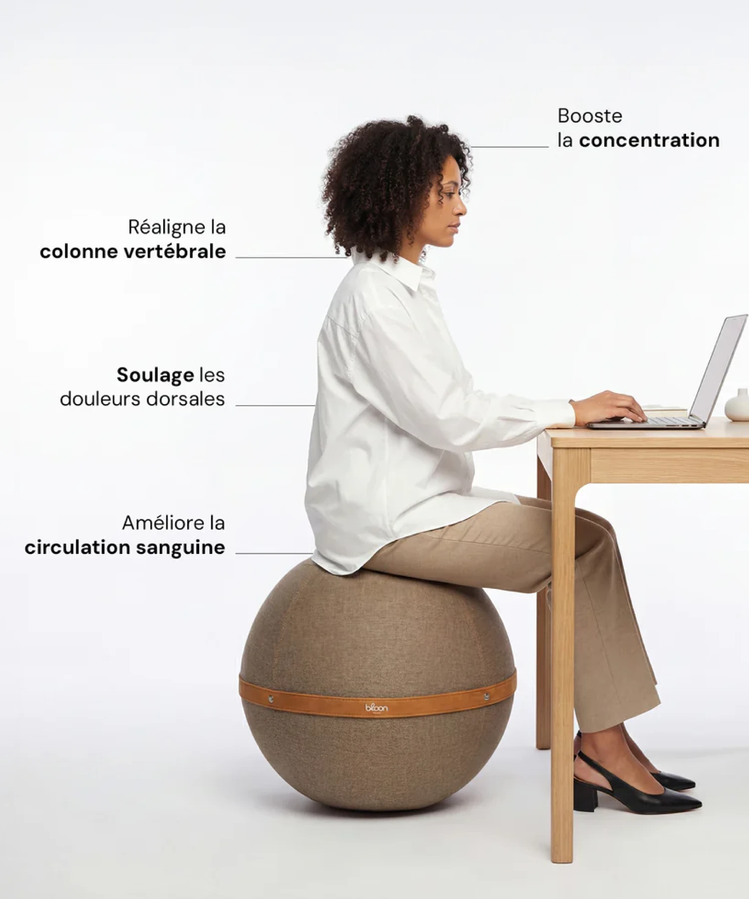 Ballon siège ergonomique XL L'Original - Bloon | Manoir Plume