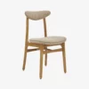 Chaise de salle à manger en tissu boucle 200-190 - beige - 02 Natural - 366 Concept | Manoir Plume