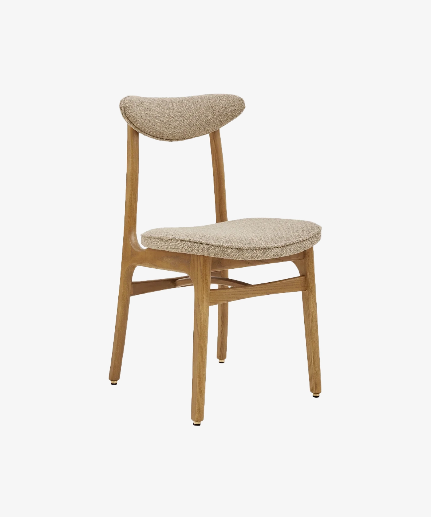 Chaise de salle à manger en tissu boucle 200-190 - beige - 02 Natural - 366 Concept | Manoir Plume