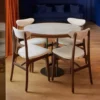 Chaise de salle à manger en tissu boucle 200-190 - beige - 366 Concept | Manoir Plume