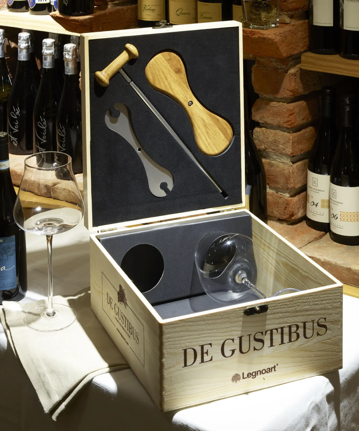 Coffret de verres à vin en cristal Degustibus - transparent - Legnoart | Manoir Plume