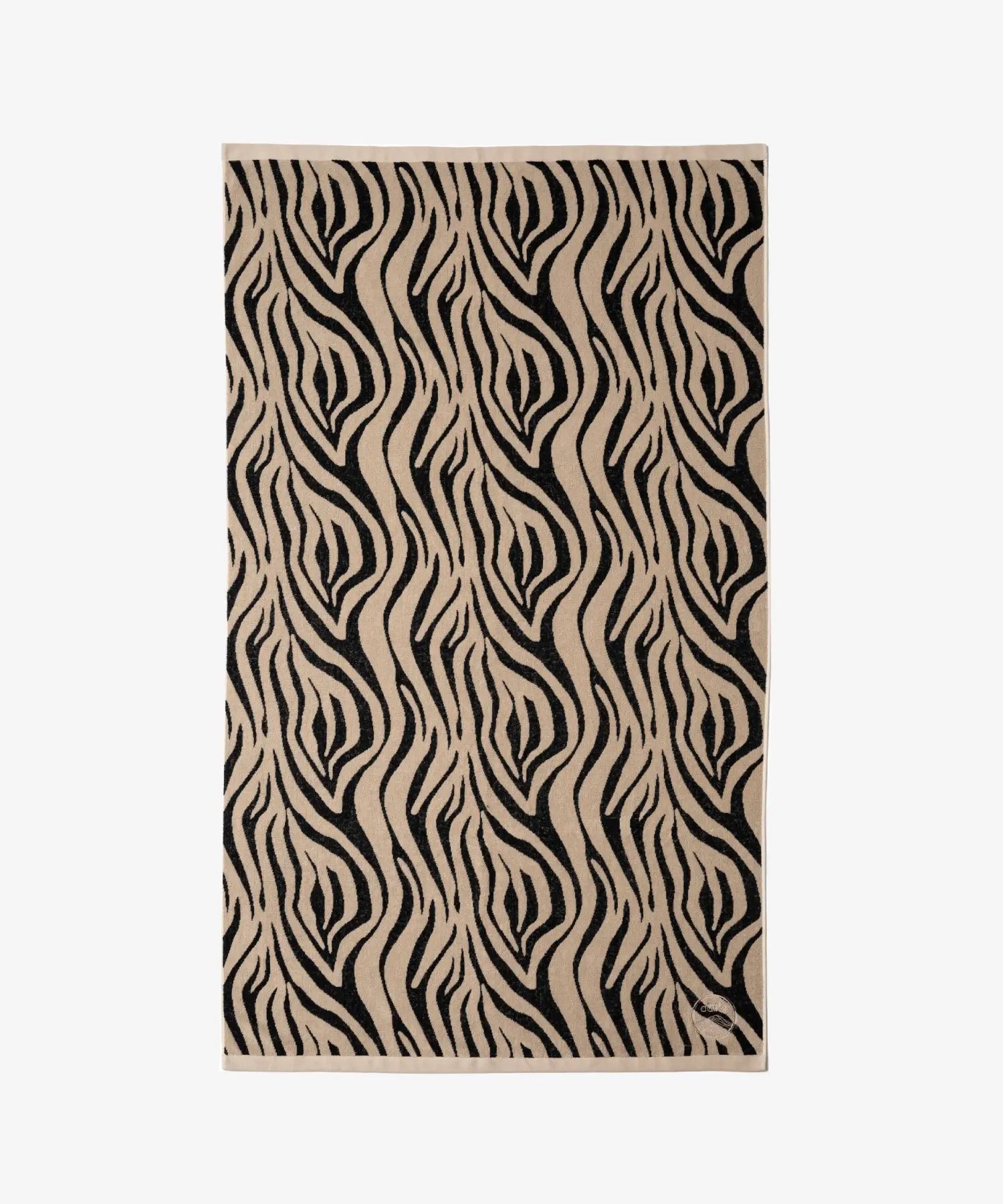 Serviette de plage en coton bio - zèbre - Atelier Dune | Manoir Plume