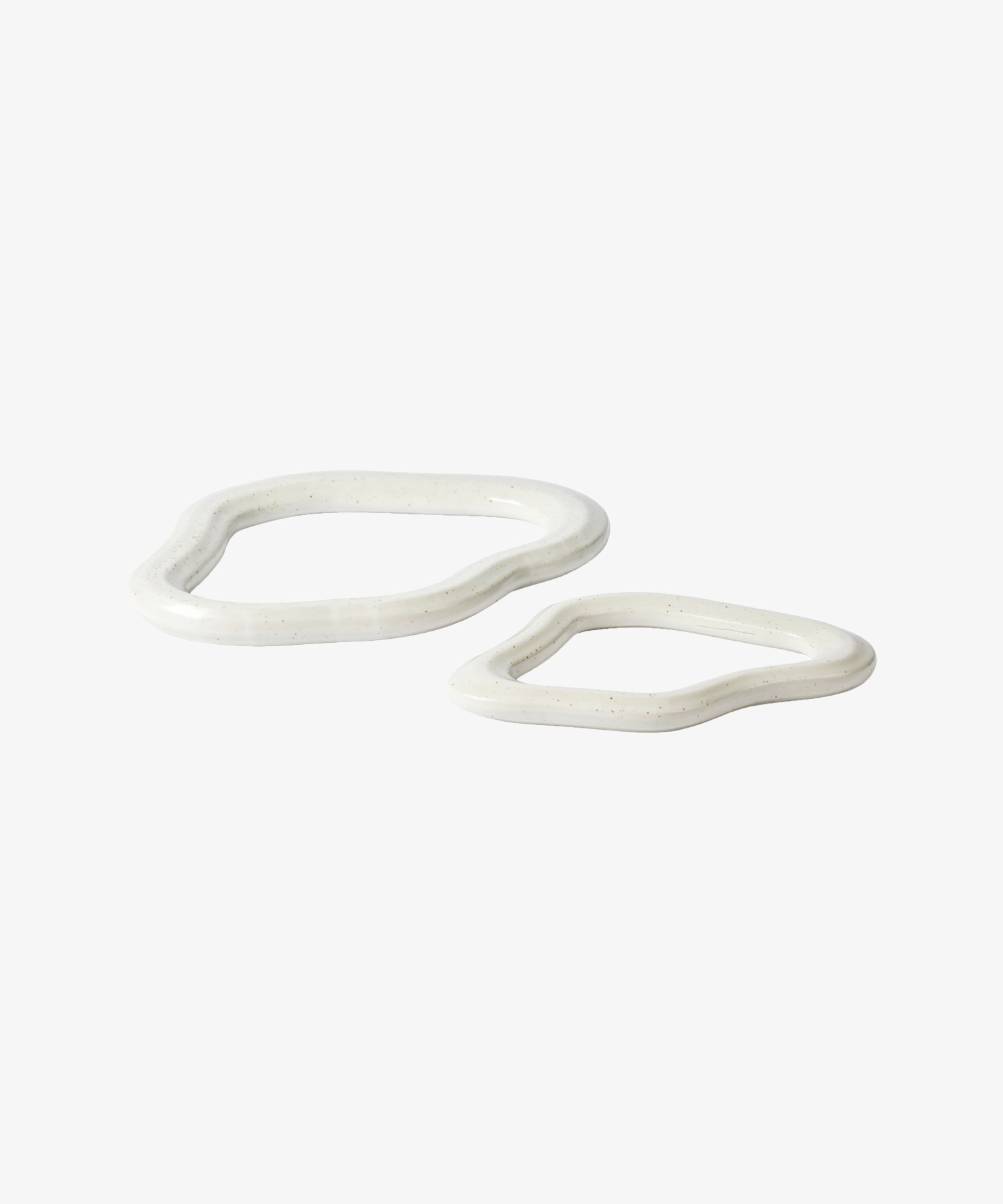 Set de 2 dessous de plat en grès émaillé Nordic Vanilla - crème - Broste Copenhagen | Manoir Plume