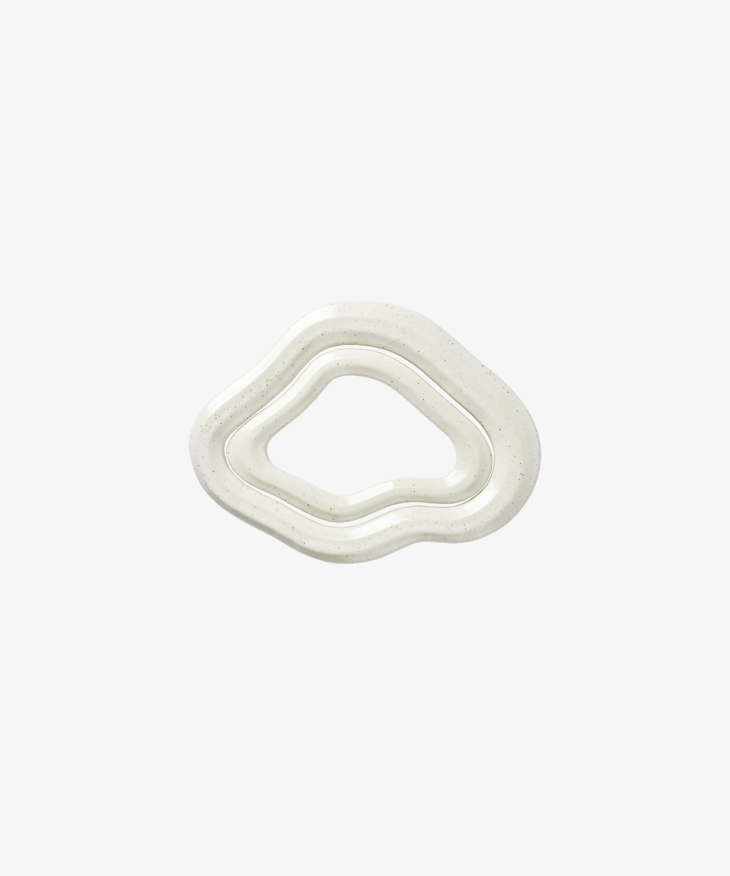 Set de 2 dessous de plat en grès émaillé Nordic Vanilla - crème - Broste Copenhagen | Manoir Plume