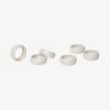 Set de 6 anneaux de serviette en grès émaillé Nordic Vanilla - crème - Broste Copenhagen | Manoir Plume