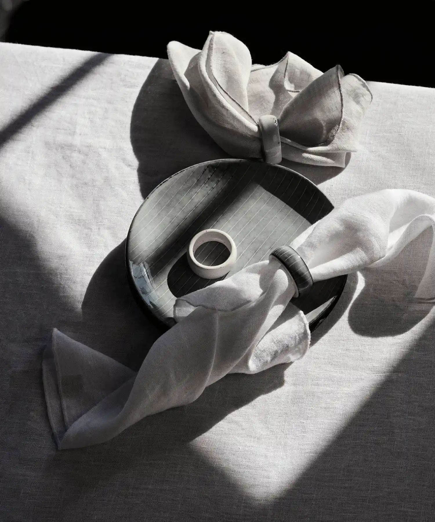 Set de 6 anneaux de serviette en grès émaillé Nordic Vanilla - crème - Broste Copenhagen | Manoir Plume