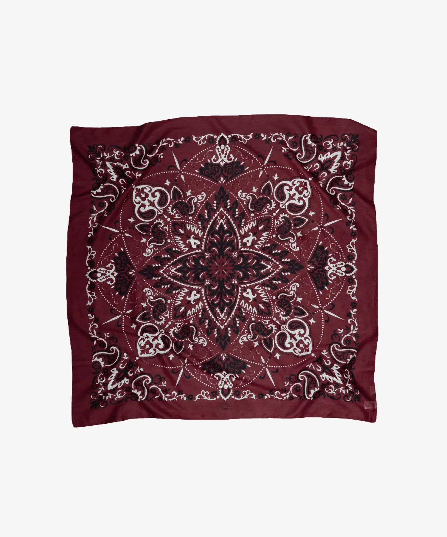 Foulard en coton Bandana - bordeaux - Maison Lecomte Flament | Manoir Plume