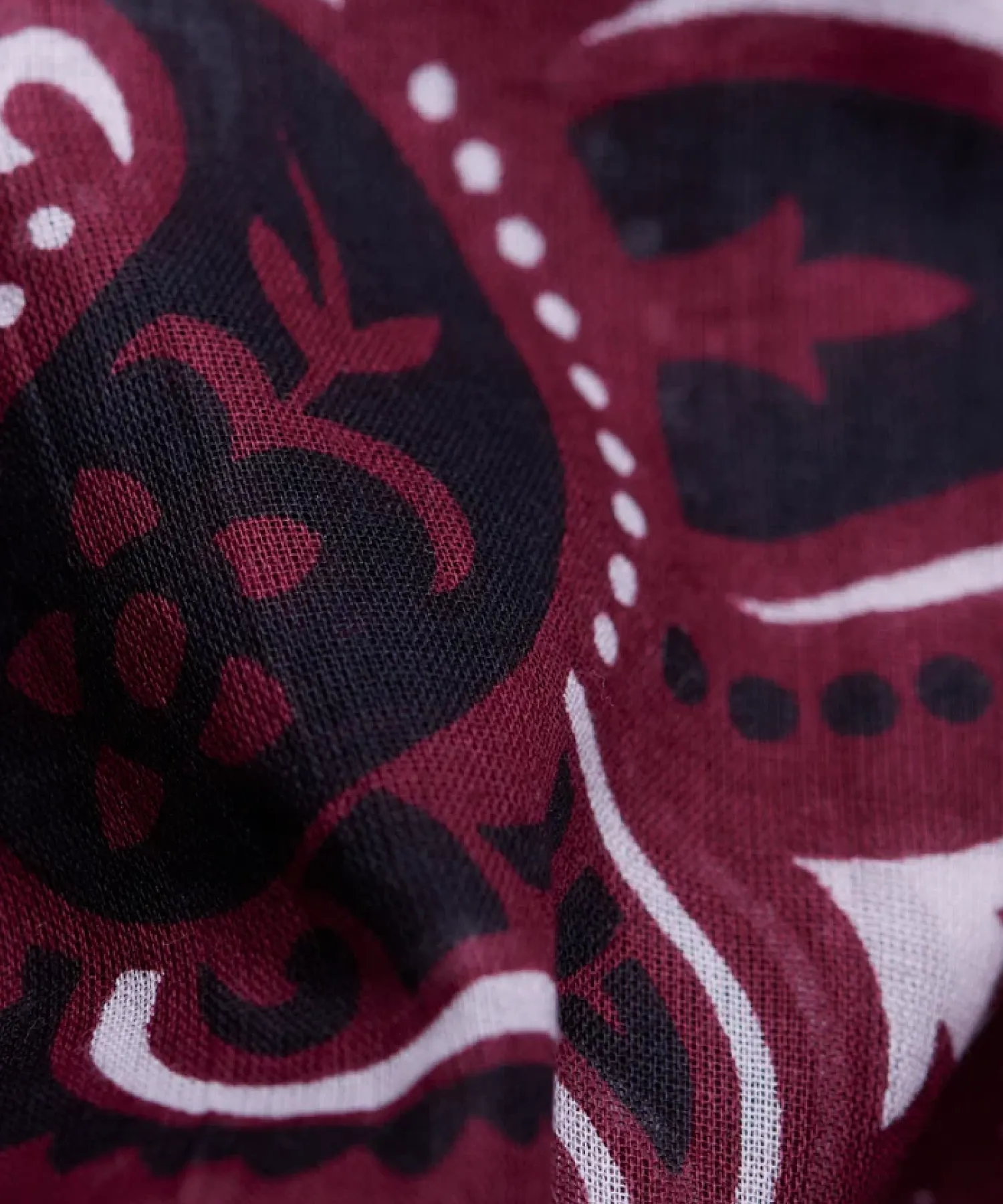 Foulard en coton Bandana - bordeaux - Maison Lecomte Flament | Manoir Plume