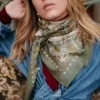Foulard en coton Rodéo - kaki - Maison Lecomte Flament | Manoir Plume