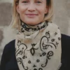 Foulard en laine et soie Bandana - beige - Maison Lecomte Flament | Manoir Plume