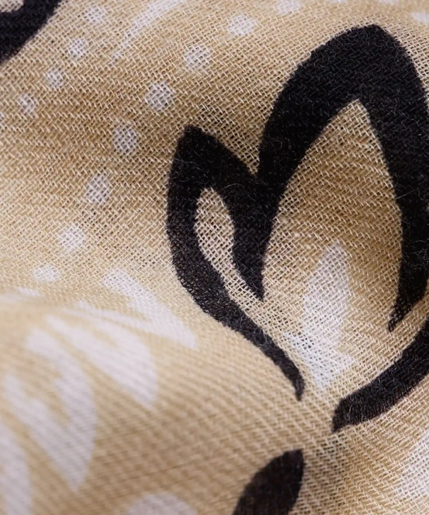 Foulard en laine et soie Bandana - beige - Maison Lecomte Flament | Manoir Plume