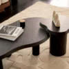 Table d'appoint en placage de chêne et frêne Mahaut - noir - Gabrielle Paris | Manoir Plume