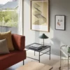 Lampe à poser en métal Shape - vert - Hübsch | Manoir Plume