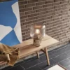 Lampe à poser en verre Pirum - marron - Hübsch | Manoir Plume