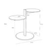 Table d'appoint en métal Platform - sable - Hübsch | Manoir Plume