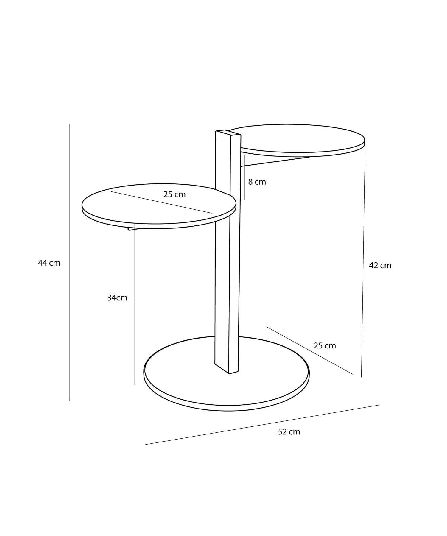 Table d'appoint en métal Platform - sable - Hübsch | Manoir Plume