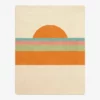 Tapis enfant en coton bio Sunset - orange - Bleuu Studio | Manoir Plume