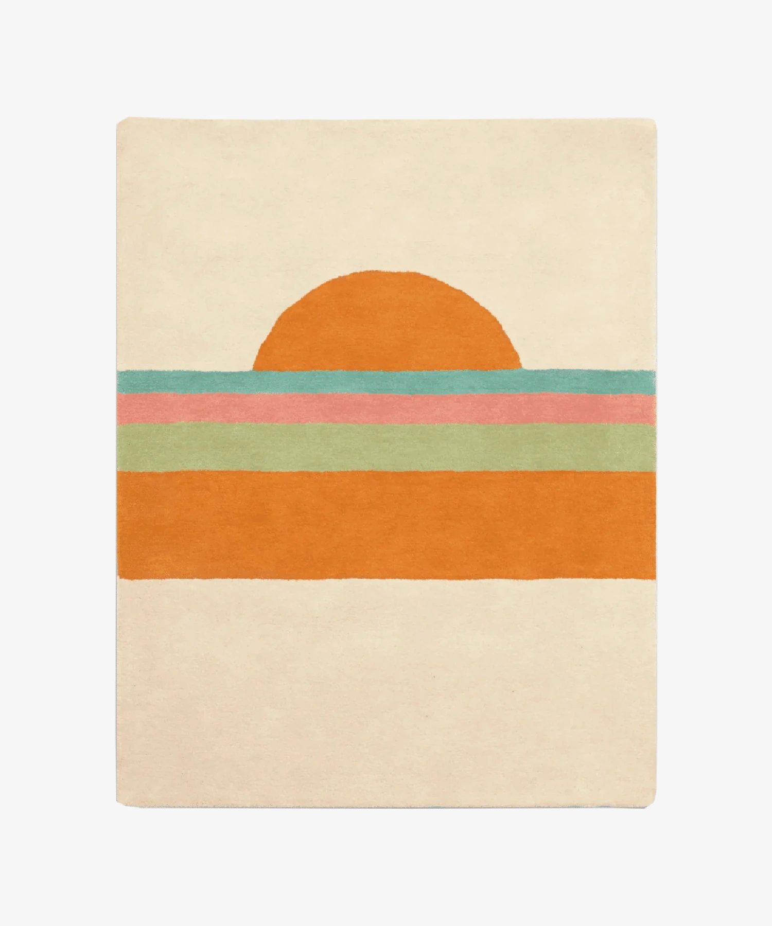 Tapis enfant en coton bio Sunset - orange - Bleuu Studio | Manoir Plume