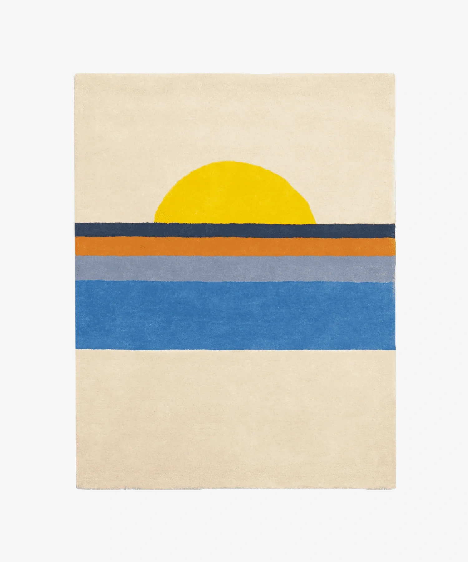 Tapis enfant en coton bio Sunset - bleu - Bleuu Studio | Manoir Plume