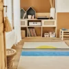 Tapis enfant en coton bio Sunset - bleu - Bleuu Studio | Manoir Plume